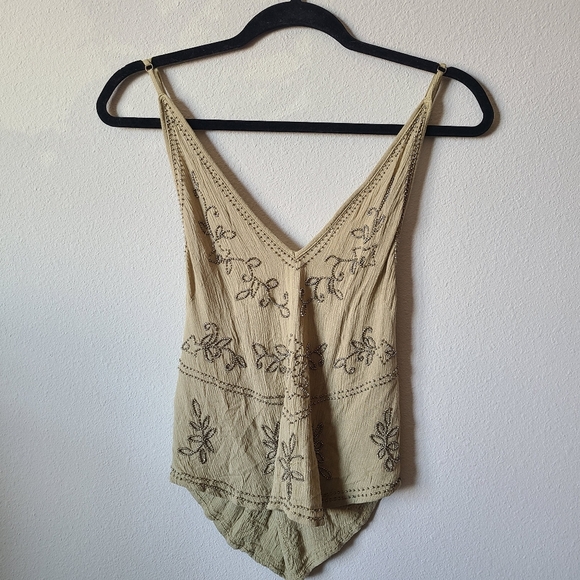 FREE PEOPLE🌹 Embellished Flowy Bead Top - Picture 2 of 12